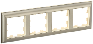 Рамка 4-постовая IEK Brite BR-M42-12-3-K10 бежевый/шампань