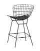 Набор из 4 полубарных стульев Stool Group Bertoia BTY-24L-P6 BL/BL X4 черный с низкой спинкой фото 5