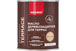 Масло деревозащитное для террас Neomid Terrace шелковисто-матовое бесцветное 0.75 л