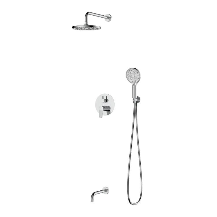 Душевой комплект DQ Leipzig DA1765601 встраиваемый с изливом, хром