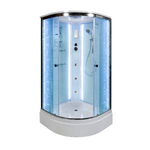 Душевая кабина AvaCan EM2790LED+GM с подсветкой и гидромассажем, 90x90x220