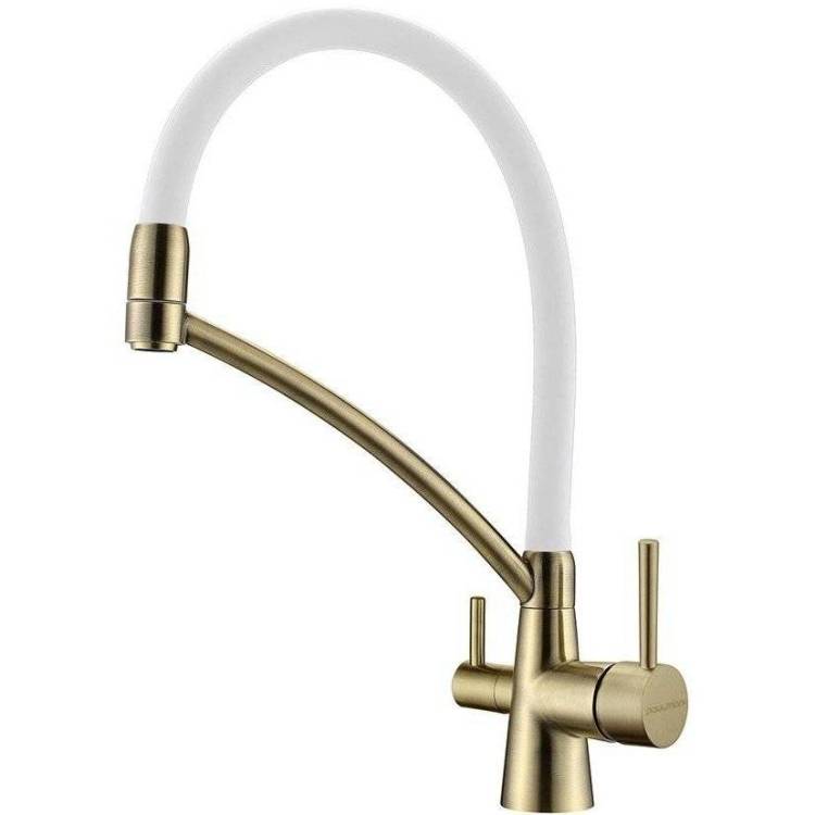 Смеситель для кухни Paulmark Siegen Si213111-BRw с гибким изливом, бронза