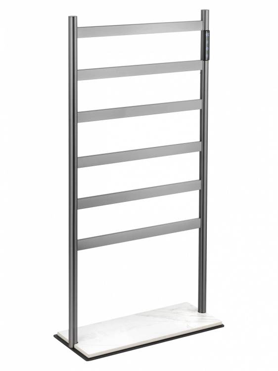 Полотенцесушитель электрический Wonzon & Woghand WW-A406-GM напольный, темный графит