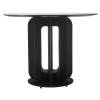 Стол Bradex Home Korfu RF 0654 керамогранит светлый мрамор с чёрной ножкой 100x100x75 фото 2