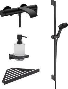 Душевой комплект Hansgrohe Vivenis Смеситель 75420670 + Душевой гарнитур 24170670 + аксессуары для ванной