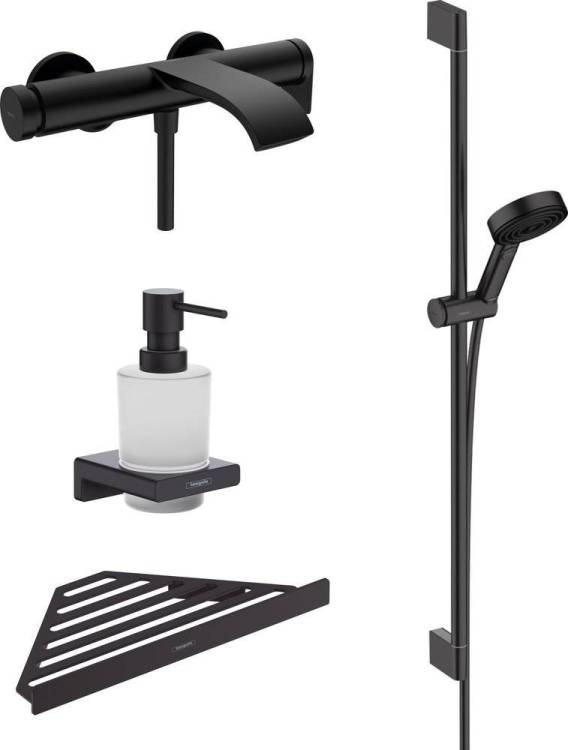 Душевой комплект Hansgrohe Vivenis Смеситель 75420670 + Душевой гарнитур 24170670 + аксессуары для ванной