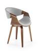 Стул кухонный Halmar K544 V-CH-K/544-KR-POPIELATY серый/орех фото 2