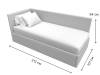 Кровать Лига Диванов Лига-039 122063L белый левая 90x200 фото 8