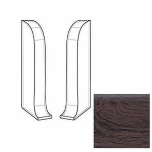 Заглушки LinePlast Дуб Шато Антрацит LL024 67 мм (пара)