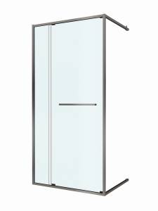 Душевая дверь в нишу Cezares LUX-B-FS-11-110-C-GM профиль оружейная сталь, стекло прозрачное, 110x195