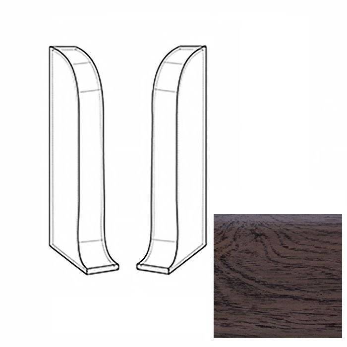 Заглушки LinePlast Дуб Шато Антрацит LL024 67 мм (пара)
