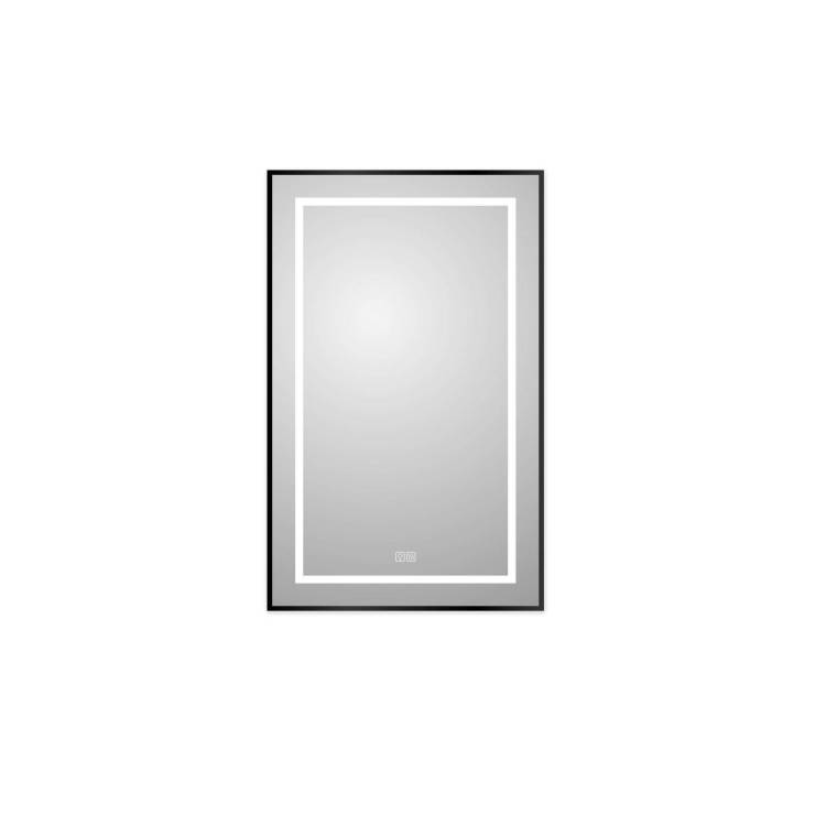 Зеркало BelBagno SPC-KRAFT-500-800-LED-TCH-WARM-NERO с подсветкой, сенсорным выключателем и подогревом, 80x50