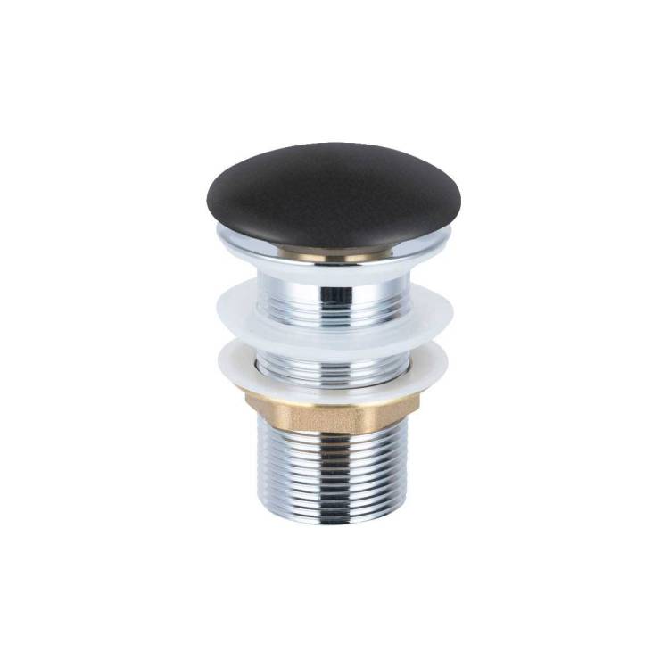 Донный клапан Vincea DBS0-216MB крышка черная матовая, без перелива