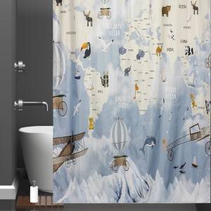 Штора для ванной Bath Plus Charme Red ch-21316 200х200, Animals Around The World II