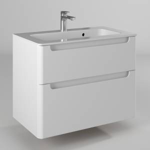 Тумба под раковину Briz Эстель 221 03-18080-16 00 БЕЛ белый глянец, 80 см