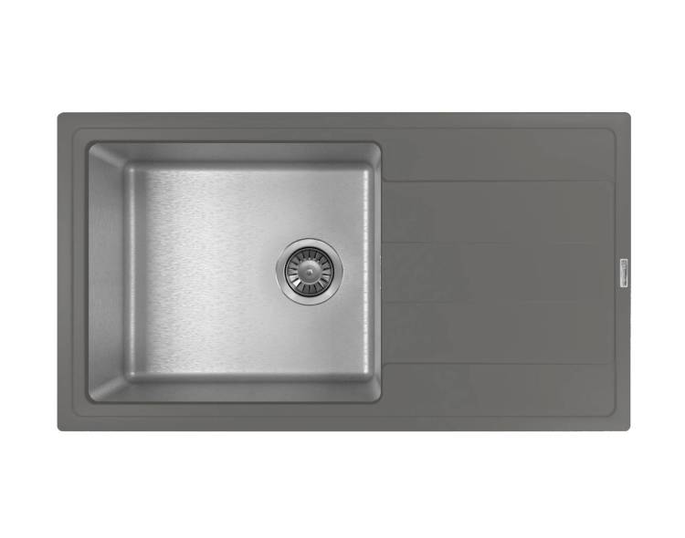Мойка кухонная Florentina Комби 860 21.400.D0860.307 серый шелк