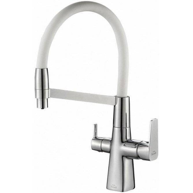 Смеситель для кухни Zorg Steel Hammer SH 818-8 CR с гибким изливом