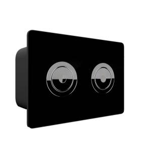 Кнопка смыва Point Венера PN44072BC черный, хром