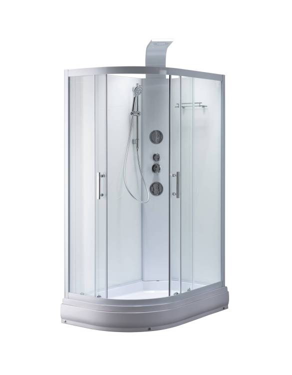 Душевая кабина Taliente TA-128CW(R) профиль белый, стекло прозрачное, 120x80x220