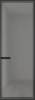 Межкомнатная дверь Profil Doors 1 AGN цвет профиля Черный, стекло безопасное 4 мм иней графит 600x2000