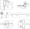 Душевой комплект Jacob Delafon Aleo E72275-4-CP + E72282-CP + E99899RU-CP фото 8