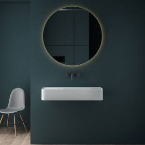 Раковина Vincea Solid Surface VWB-6S480MW из искусственного камня, 800x400x150, подвесная, цвет белый матовый