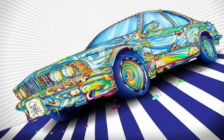 3D Фотообои Artegrafico «Красочный бумер» GRAF-029 канвас