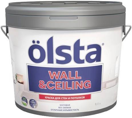 Краска интерьерная для стен и потолков Olsta Wall&Ceiling база A 37A Almond Peel 0.9л