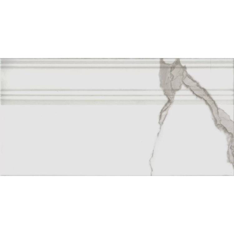 Плинтус Kerama Marazzi Монте Тиберио FME029R Белый Глянцевый Обрезной 20x40