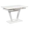 Стол Bradex Home Flame RF 0425 керамогранит белый мрамор, белый 116(155)x80x75