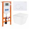 Комплект Belbagno Due BB3103CHR/SC/BB002-80/BB014-SR-BIANCO кнопка белая