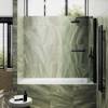 Шторка на ванну MaybahGlass MGV-770-6 50x140, поворотная, стекло прозрачное 6 мм, профиль черный, с полотенцедержателем фото 3