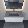 Раковина Uperwood Parma Quartz 291003010 серая матовая, бетон, 86x47.5 фото 4