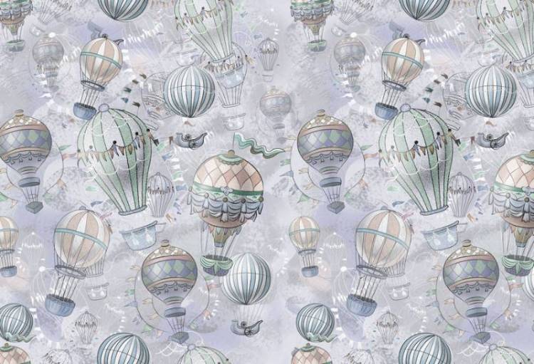 3D Фотообои Artegrafico «Невесомый полёт в пастельных тонах» KID-048 песок