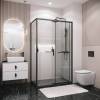 Душевой уголок Grossman Style 120.K33.05.1310.21.00 профиль черный матовый, стекло прозрачное, 130x100x195 фото 4