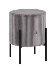Пуф Stool Group Кейси vd-keysi-cl-steel светло-серый, велюр рельефный