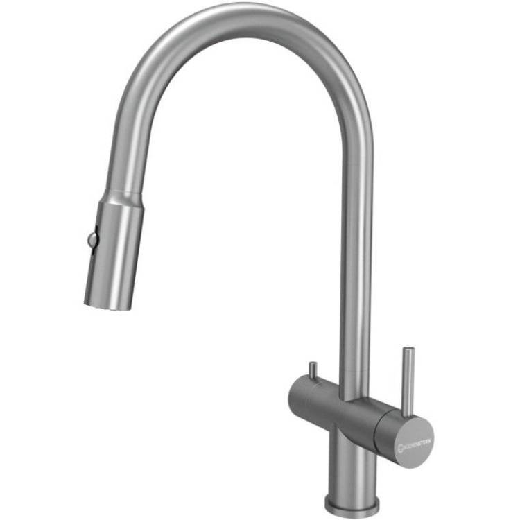 Смеситель для кухни Kuchenstern Brunn-FS 751SS80 нержавеющая сталь