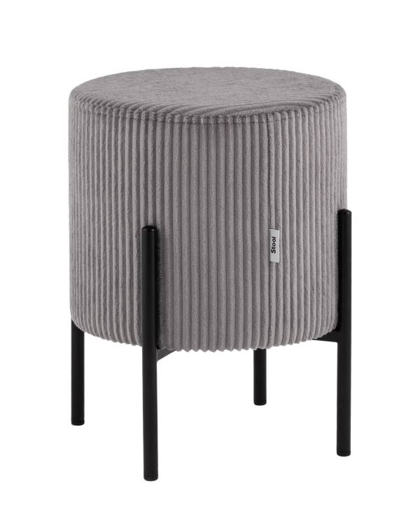 Пуф Stool Group Кейси vd-keysi-cl-steel светло-серый, велюр рельефный