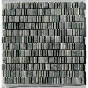 Мозаика Pixel Mosaic Мрамор PIX316 Jet Green Матовая 30.7x31