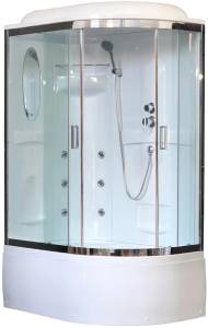 Душевая кабина Royal Bath RB8120BK2-T-CH-L с высоким поддоном, с сиденьем
