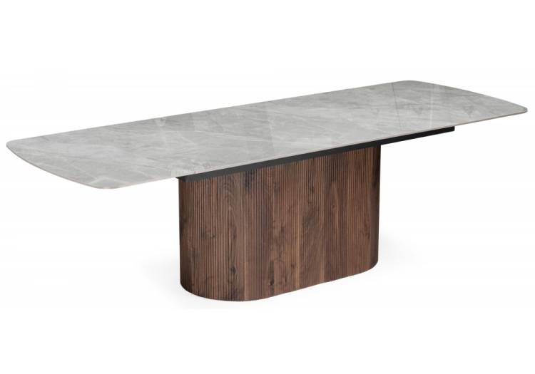 Керамический стол Woodville Lagos 15860 серый / орех