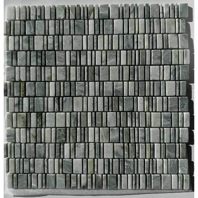 Мозаика Pixel Mosaic Мрамор PIX316 Jet Green Матовая 30.7x31