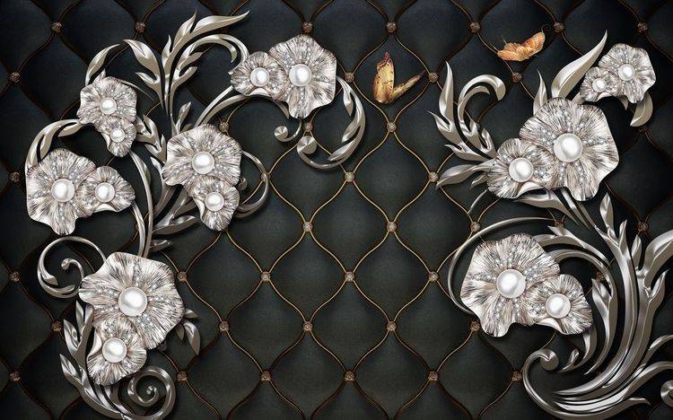 3D Фотообои Artegrafico «Цветочный узор в аристократическом стиле» RH034 акварель