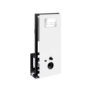 Система инсталляции для унитазов Wasserkraft Glan 66TLT.010.ME.WH.CH03 клавиша хром