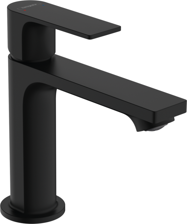 Смеситель для раковины Hansgrohe Rebris E 72557670 с донным клапаном, черный матовый