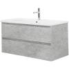 Тумба с раковиной Belbagno Albano-Cer ALBANO-CER-1050-2C-SO-CVG 102x44x50 Cemento Verona Grigio подвесная с двумя выкатными ящиками фото 2