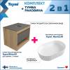 Тумба с раковиной Teymi Ritta подвесная, дуб, графит, 65 см, с раковиной Martta 50 фото 2
