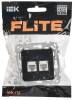 Розетка телефонная RJ11+Ethernet RJ45 IEK Flite FI-KT22-1-K02 черный фото 2