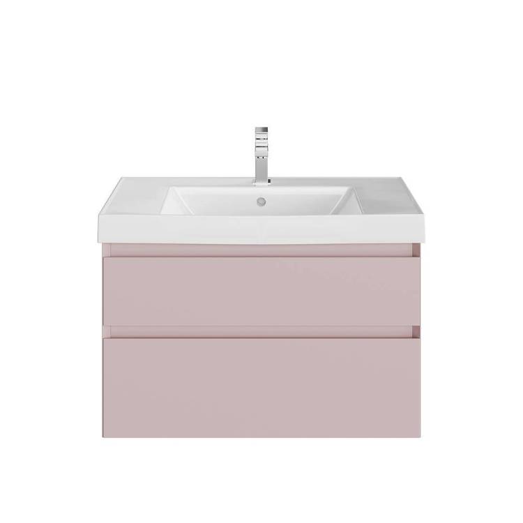 Тумба с раковиной Kerama Marazzi Cubo мальва матовая, 80 см, раковина CU.wb.80