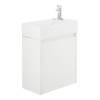 Тумба с раковиной Belbagno Kraft Mini KRAFT MINI-500/260-1A-SO-BO-L 45x25x50 Bianco Opaco подвесная с распашной дверцей, левосторонняя